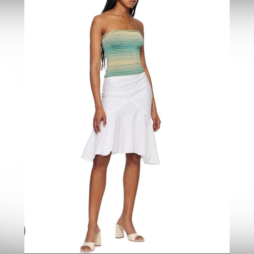 GIMAGUAS CARINO MIDI SKIRT - WHITE